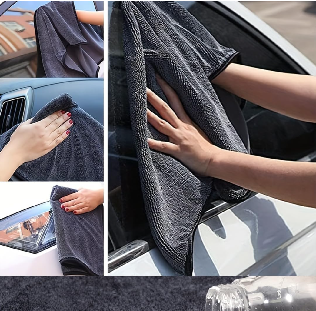 Mikrofiber Süper Emici 50x 70 cm Araç Kurulama Bezi Süper Emici Kalın Fil Özellikli Oto Kurulama Temizlik Ve Uygulama Havlusu (Gri)